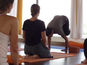 Teaching yoga class at Gyan Yog Breath